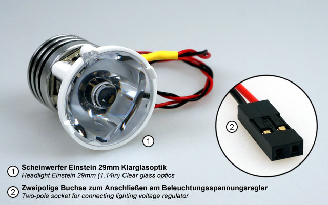 Headlight Einstein 29mm (1.14in)