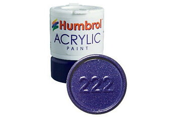 Humbrol 222 Acrylic Moonlight Blue 12ml - Metallic