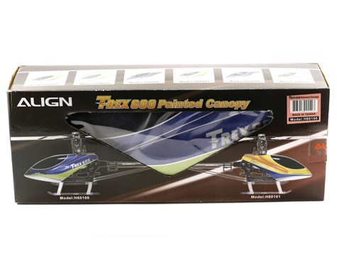 RC Sweden AB - Align 600 Painted Canopy (Lightning Blue - T-Rex 600)