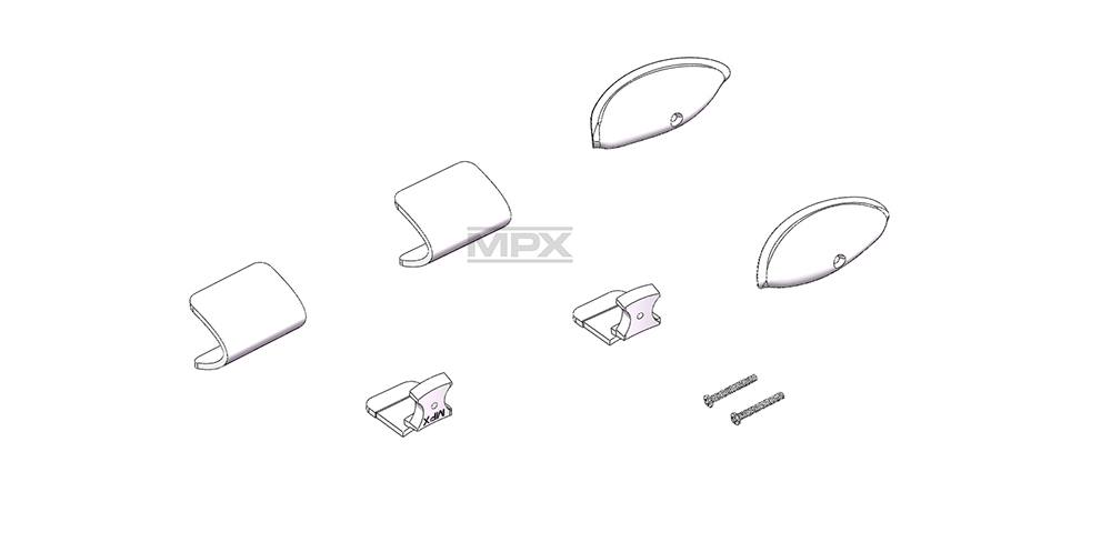 Multiplex FunCub XL Navigation light covers - 2