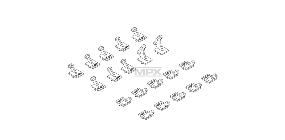 Multiplex FunCub XL/FUNCUB NG offset hinge set - 2