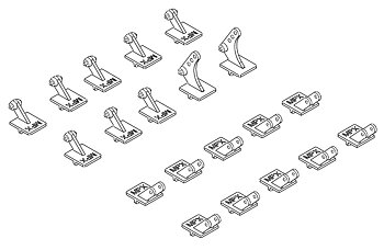 Multiplex FunCub XL/FUNCUB NG offset hinge set