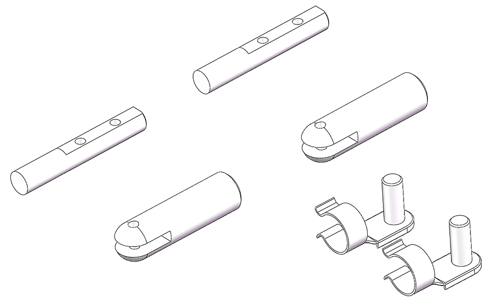 Multiplex 224442 FunCub XL stut mountings