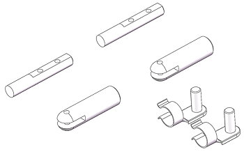 Multiplex 224442 FunCub XL stut mountings