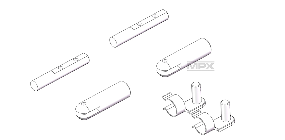 Multiplex 224442 FunCub XL stut mountings - 2