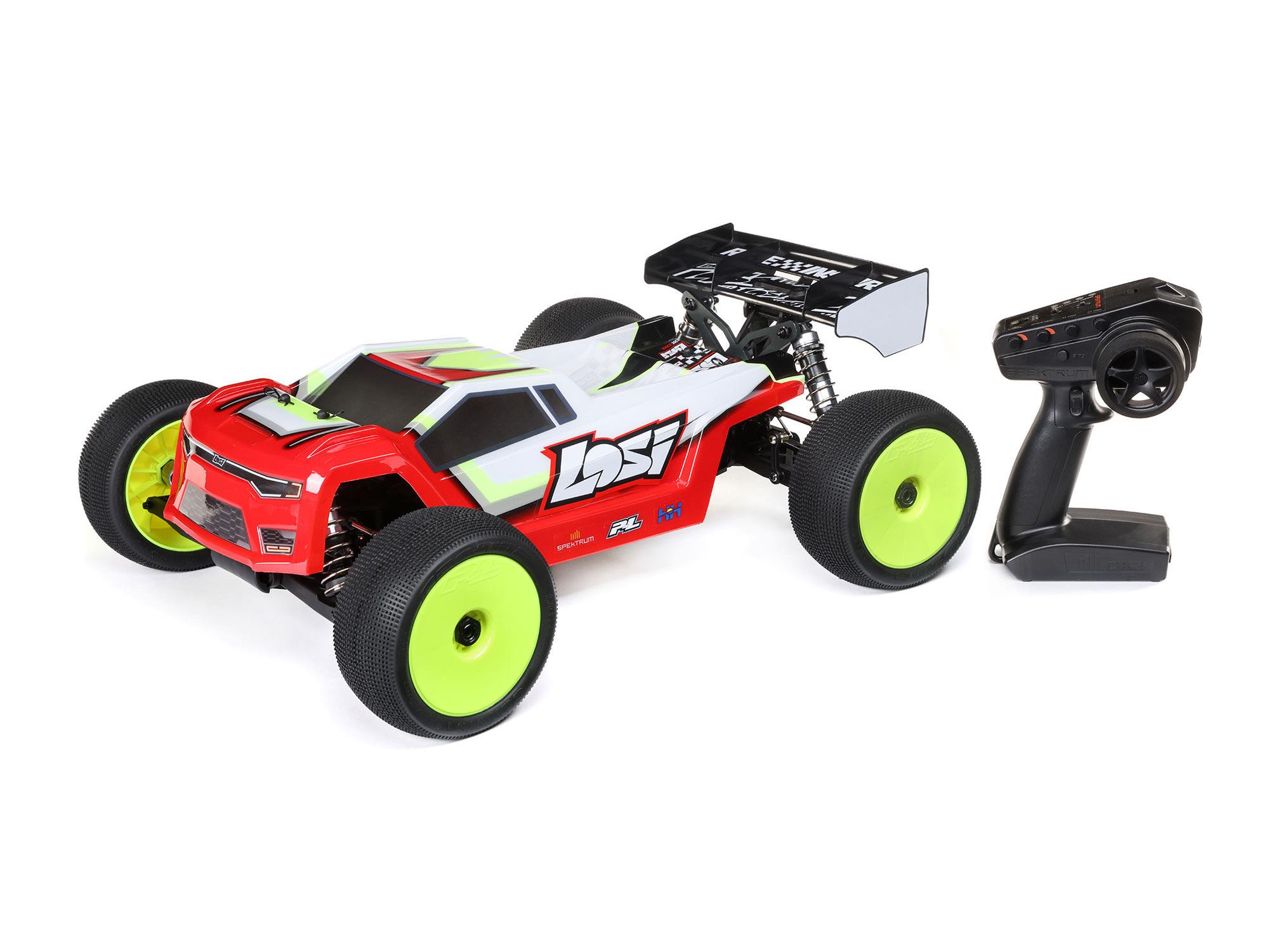 Losi 1/8 8IGHT-XTE 4S 4X4 RTR Brushless Race Truggy, Clear