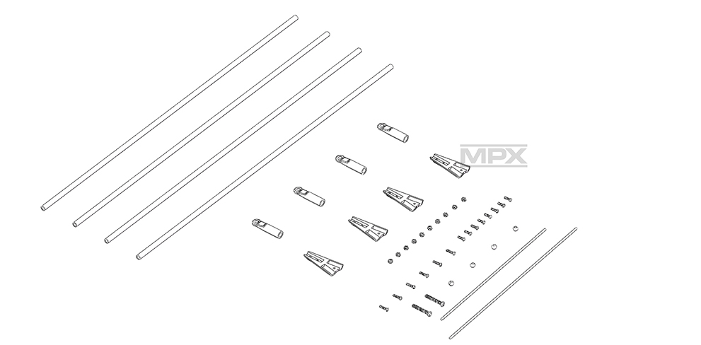 Multiplex FunCub XL Wing struts - 2