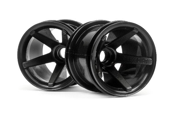HPI HP2105 Super Star Mt Wheels Front (Black/2.2In/2Pcs)