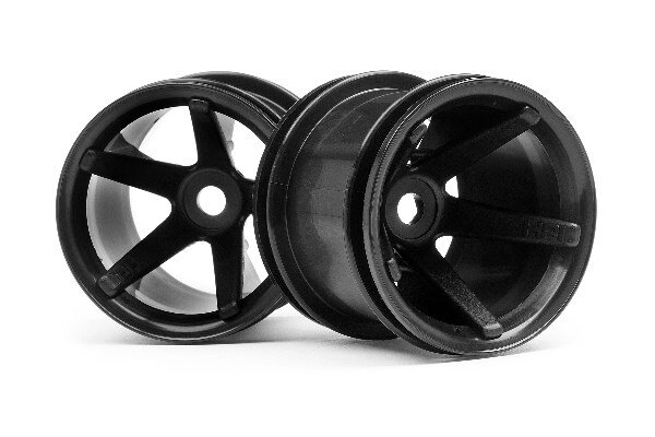 HPI HP2140 Super Star Mt Wheels (Black/Deep Offset/2Pcs)