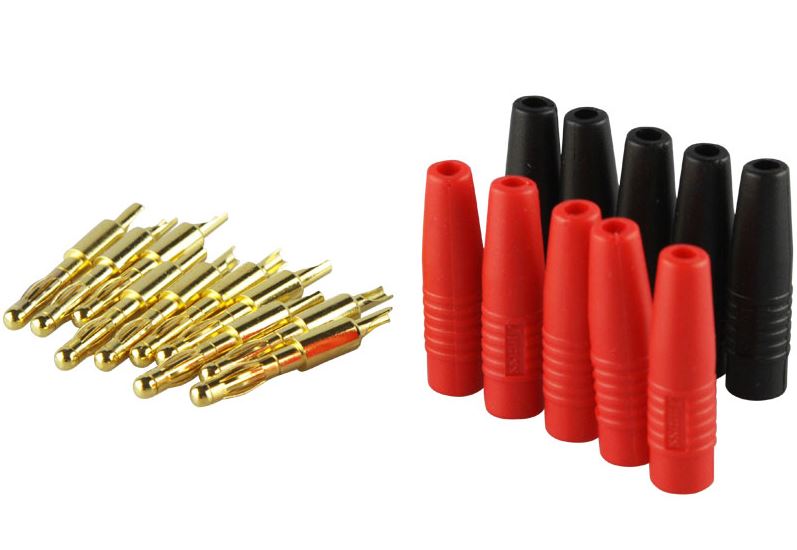 Gold Connector, Banana Plug, 5 Pairs