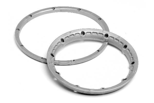 HPI HP3272 Heavy Duty Wheel Bead Lock Rings Silver F. 2 Whl