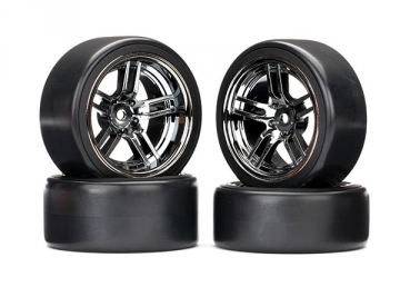 Tires & Wheels 1.9" Drift Split-Spoke Black Chrome (4)