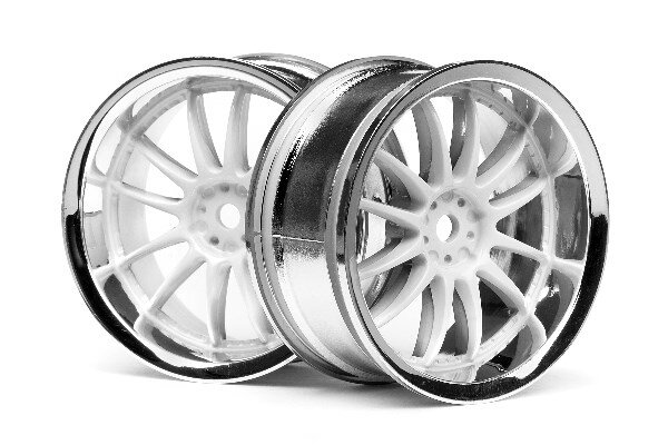 HPI HP3283 Work Xsa 02C Wheel 26Mm Chrome/White (3Mm Offset)