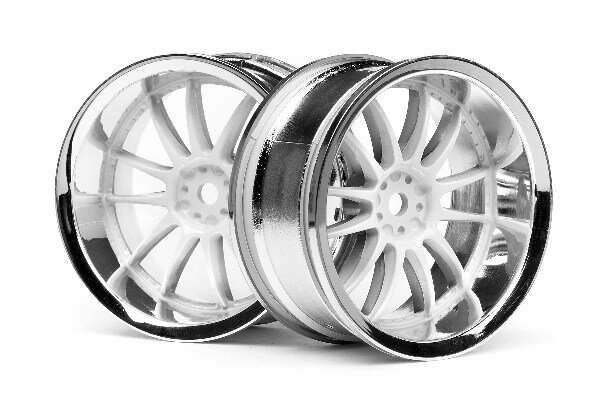 HPI HP3284 Work Xsa 02C Wheel 26Mm Chrome/White (6Mm Offset)