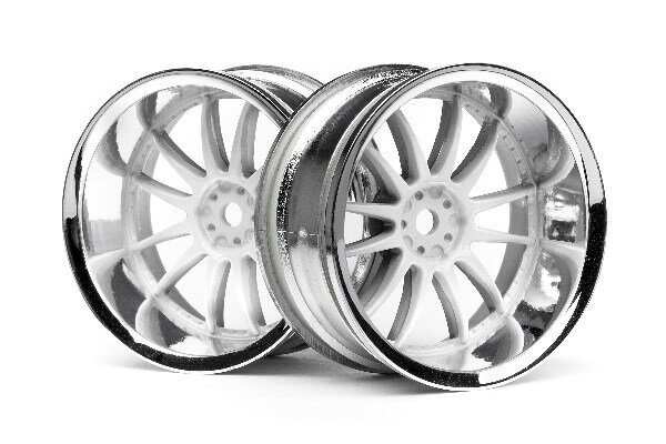 HPI HP3285 Work Xsa 02C Wheel 26Mm Chrome/White (9Mm Offset)