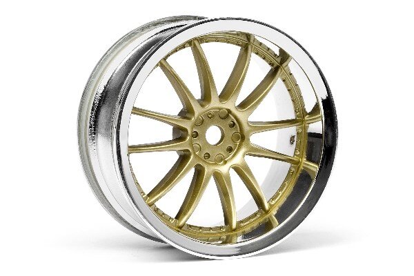 HPI HP3297 Work Xsa 02C Wheel 26Mm Chrome/Gold (3Mm Offset)