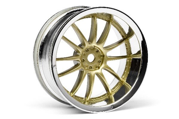HPI HP3298 Work Xsa 02C Wheel 26Mm Chrome/Gold (6Mm Offset