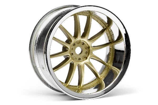 HPI HP3299 Work Xsa 02C Wheel 26Mm Chrome/Gold (9Mm Offset)
