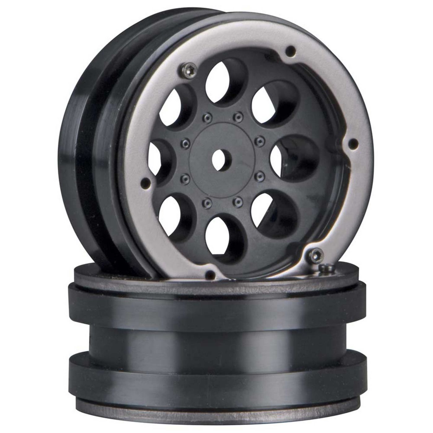 Axial AX8087 8-Hole 1.9 Beadlock Wheel Black (2)