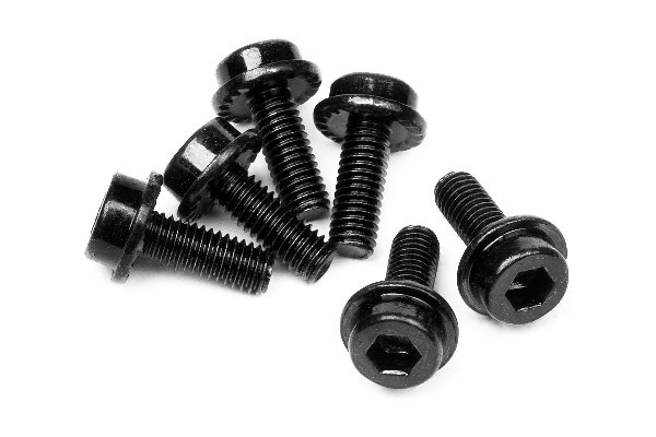 HPI HP94453 Flanged Cap Head Screw M3X8Mm (6Pcs)