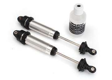 Traxxas 8460 Stötdämpare GTR 139mm Alu Silver (Gängad) (2)
