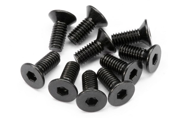 HPI HP94529 Flat Head Screw M4X10Mm (Hex Socket/10Pcs)