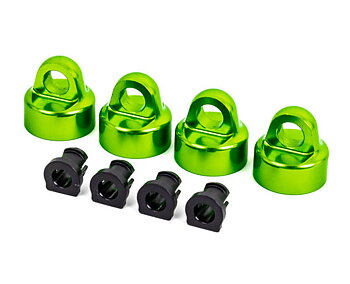 Traxxas 9664G Stötdämparlock Alu Grön GTX (4)