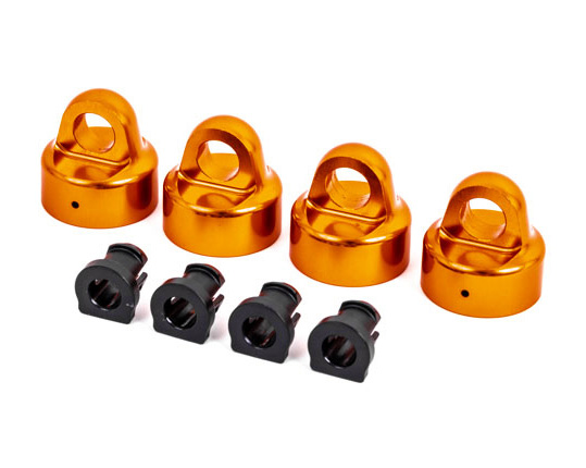 Traxxas 9664T Stötdämparlock Alu Orange GTX (4)