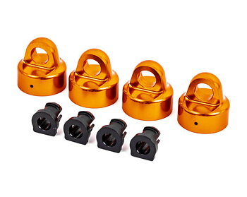 Traxxas 9664T Stötdämparlock Alu Orange GTX (4)