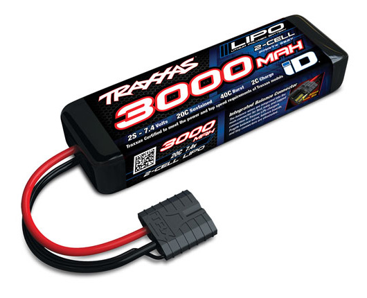Traxxas 2827X Li-Po Batteri 2S 7.4V 3000mAh 20C iD-kontakt