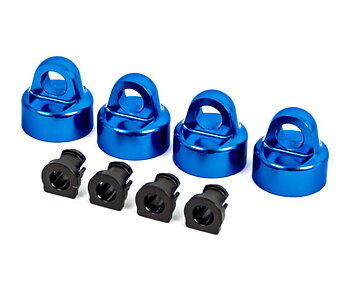 Traxxas 9664X Stötdämparlock Alu Blå GTX (4)