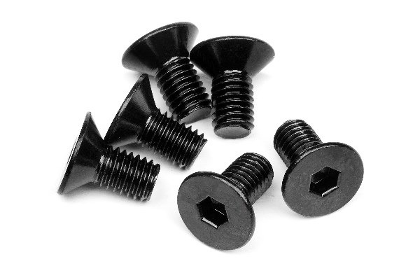 HPI HP94727 Flat Head Screw M5x10mm (Hex Socket/6pcs)