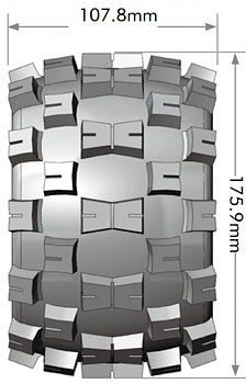 LOUISE RC WORLD L-T3276X Däck & Fälg MT-MCROSS 3,8" Sport (Lös 17mm Hex 0" & 1/2" Offset) (2)