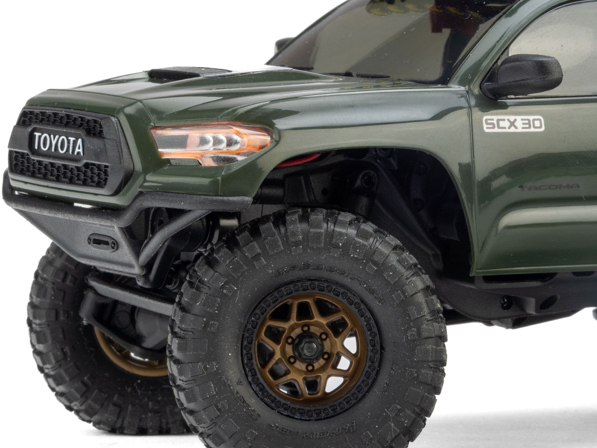 Axial 1/30 SCX30 Toyota Tacoma TRD Pro Overland Edition 4X4 RTR Brushed Rock Crawler, Grön - 22