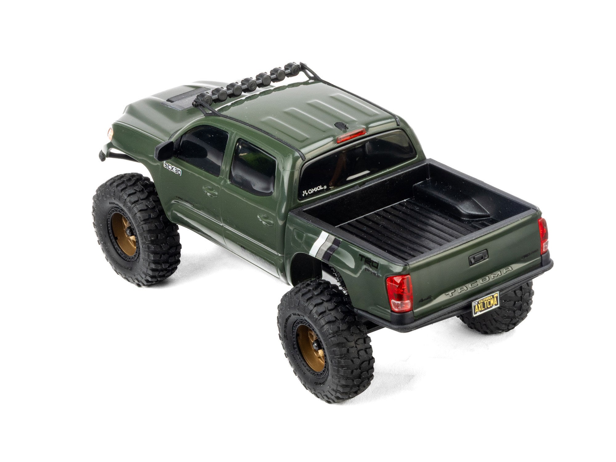Axial 1/30 SCX30 Toyota Tacoma TRD Pro Overland Edition 4X4 RTR Brushed Rock Crawler, Grön - 6