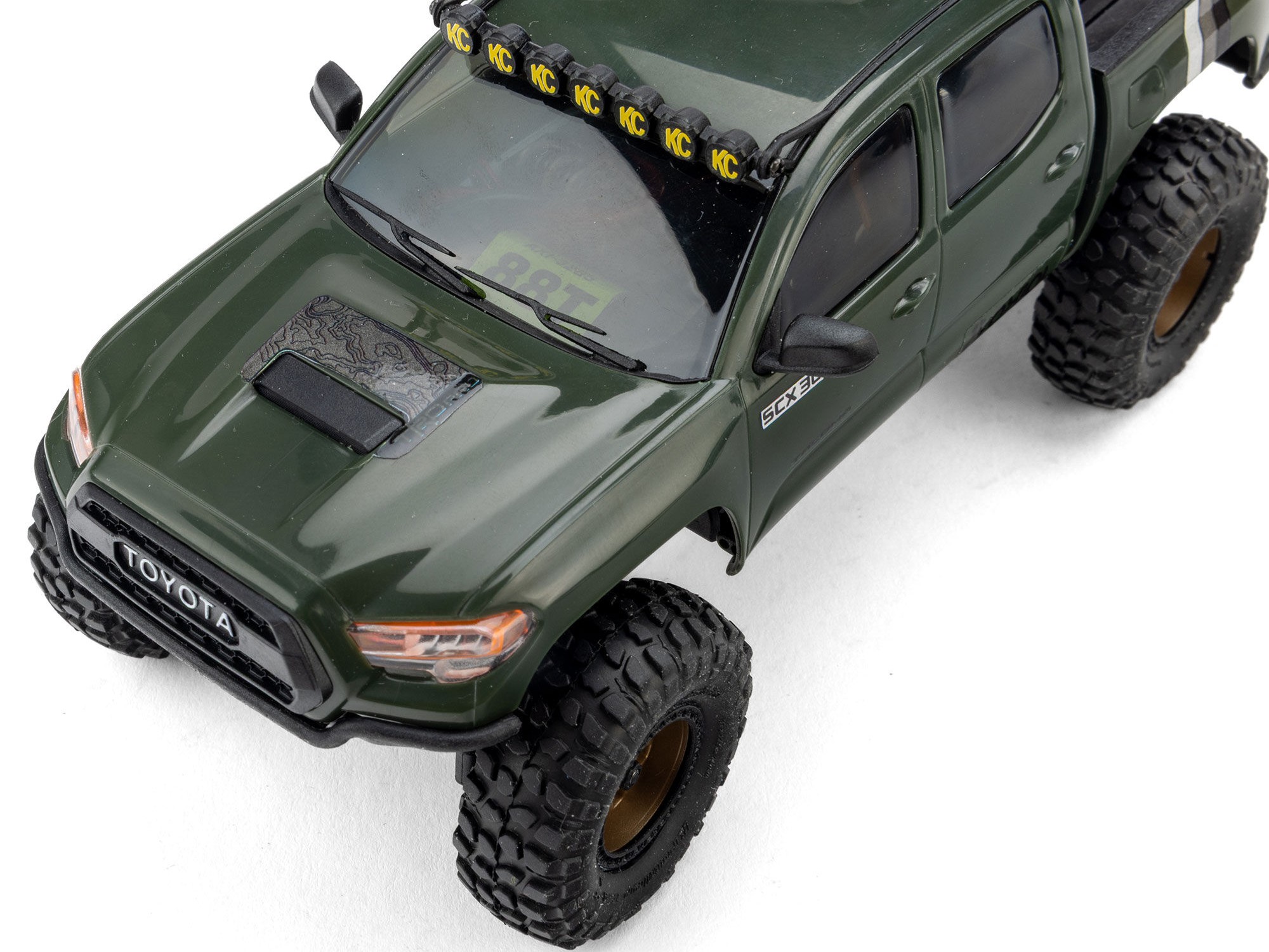 Axial 1/30 SCX30 Toyota Tacoma TRD Pro Overland Edition 4X4 RTR Brushed Rock Crawler, Grön - 24