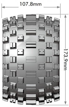 LOUISE RC WORLD L-T3277X Däck & Fälg MT-MCROSS 3,8" Sport (Lös 17mm Hex 0" & 1/2" Offset) (2)
