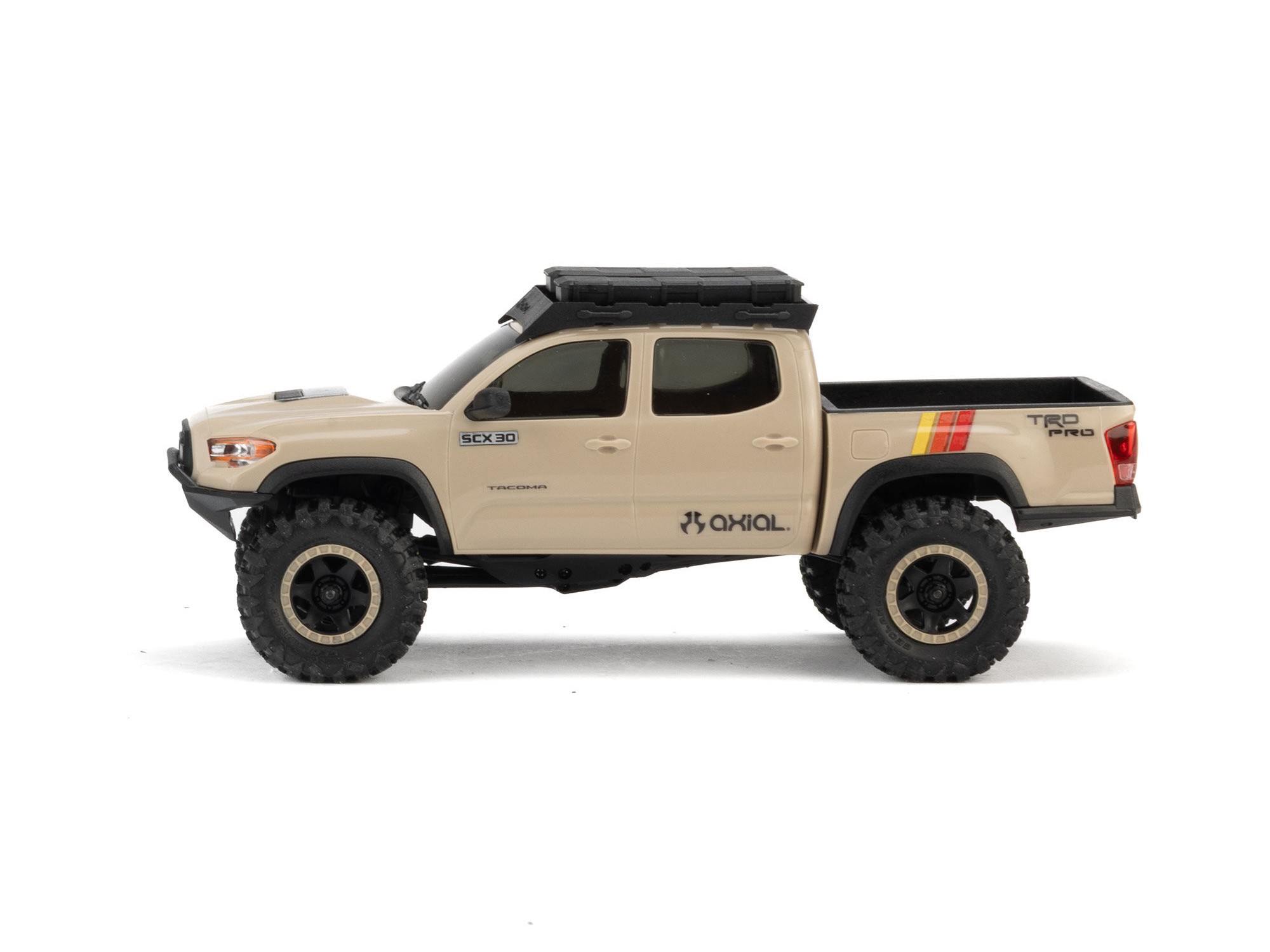 Axial 1/30 SCX30 Toyota Tacoma TRD Pro Overland Edition 4X4 RTR Brushed Rock Crawler, Tan - 9