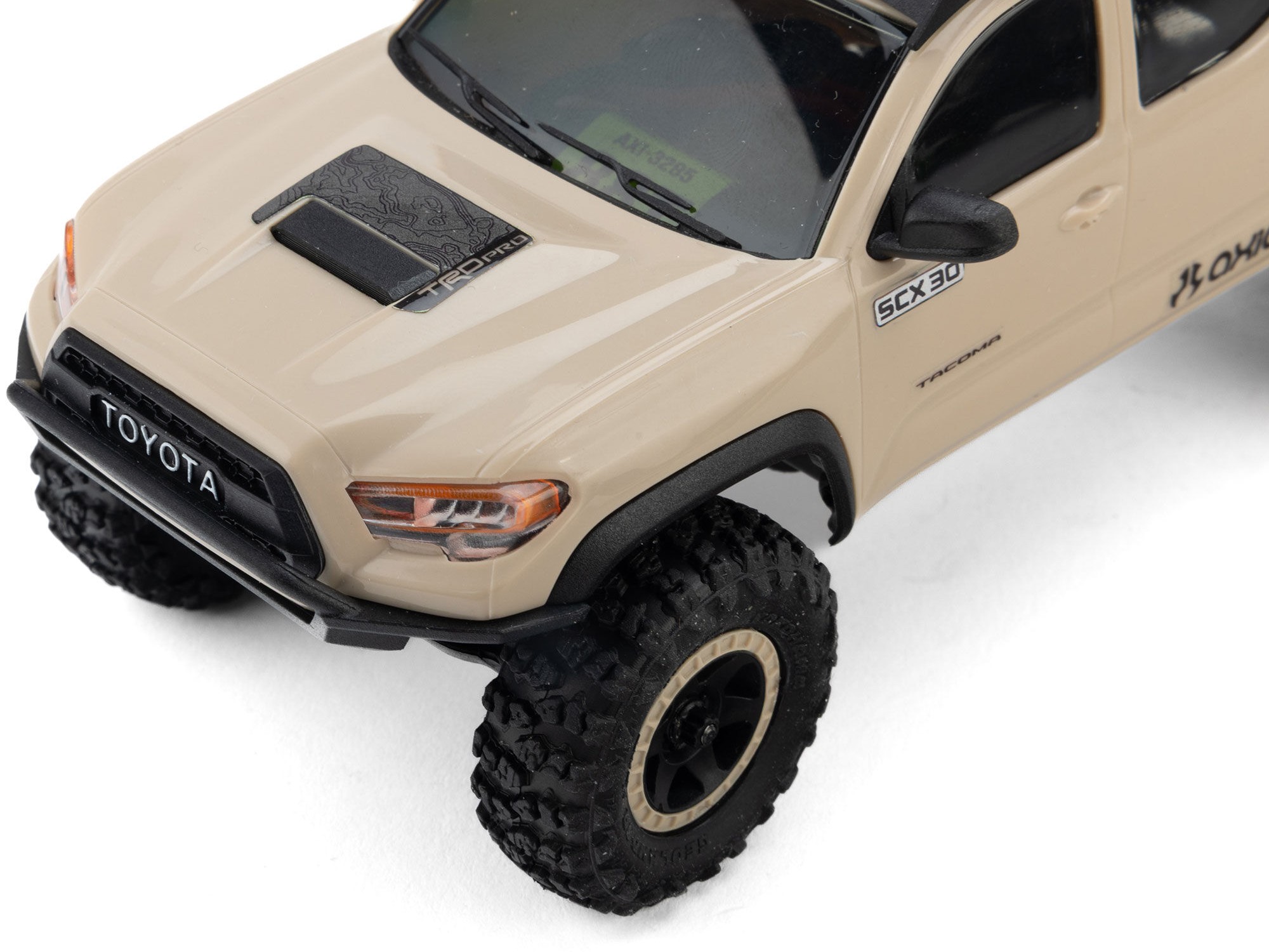 Axial 1/30 SCX30 Toyota Tacoma TRD Pro Overland Edition 4X4 RTR Brushed Rock Crawler, Tan - 21