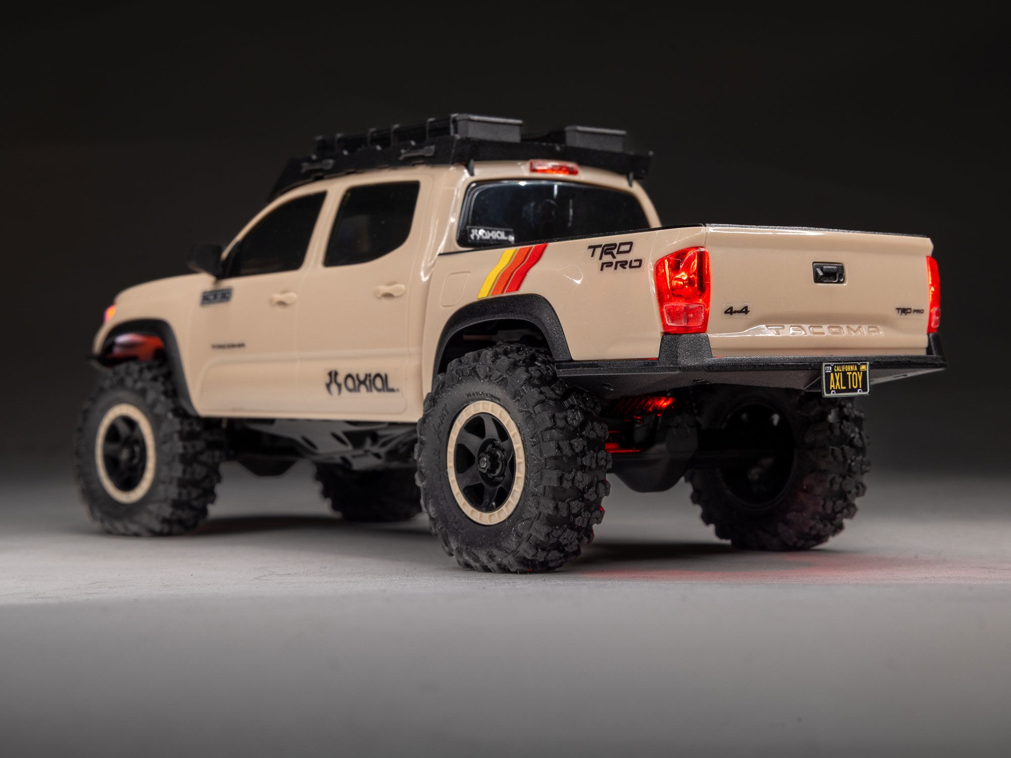 Axial 1/30 SCX30 Toyota Tacoma TRD Pro Overland Edition 4X4 RTR Brushed Rock Crawler, Tan - 25