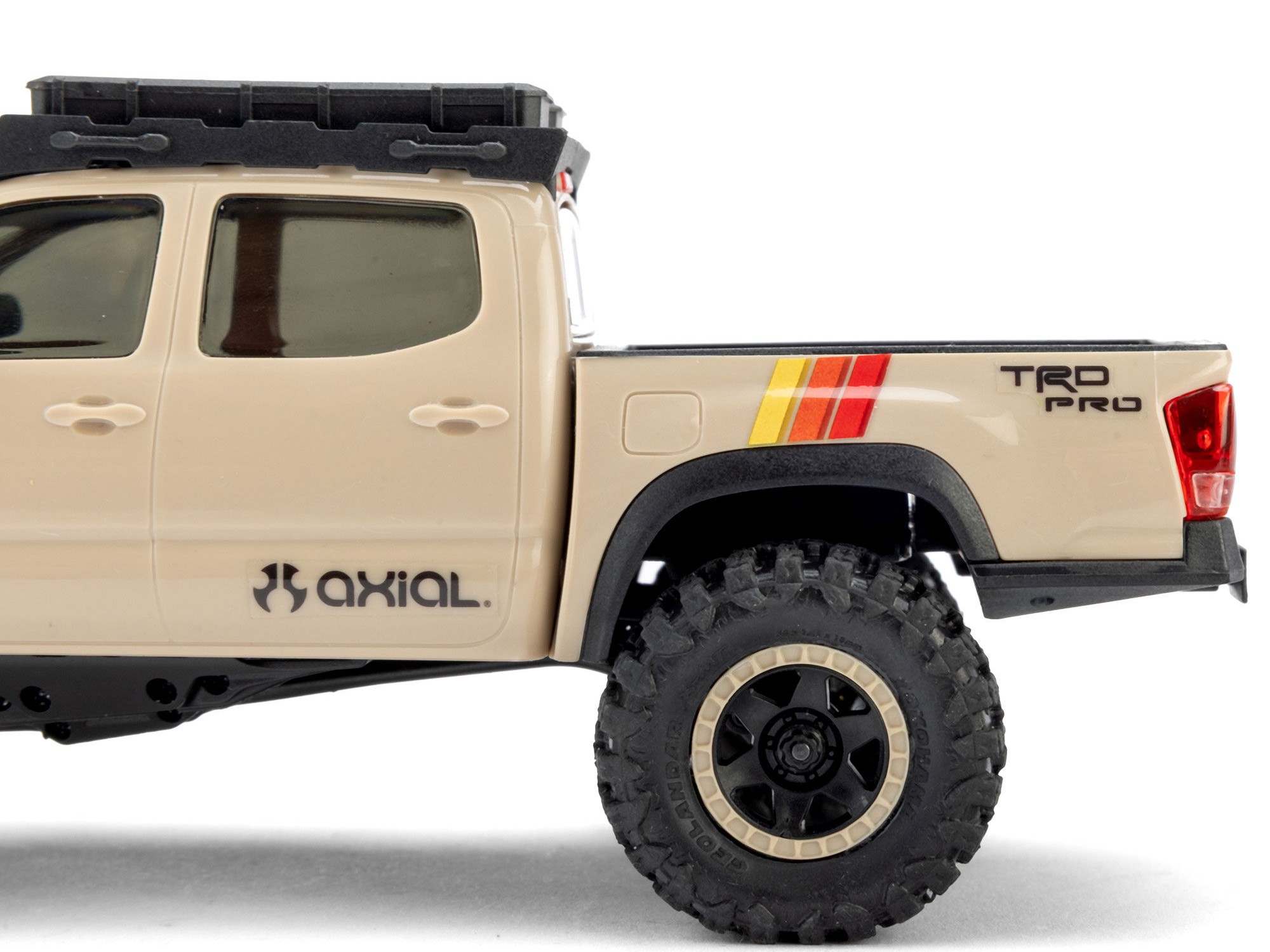 Axial 1/30 SCX30 Toyota Tacoma TRD Pro Overland Edition 4X4 RTR Brushed Rock Crawler, Tan - 22