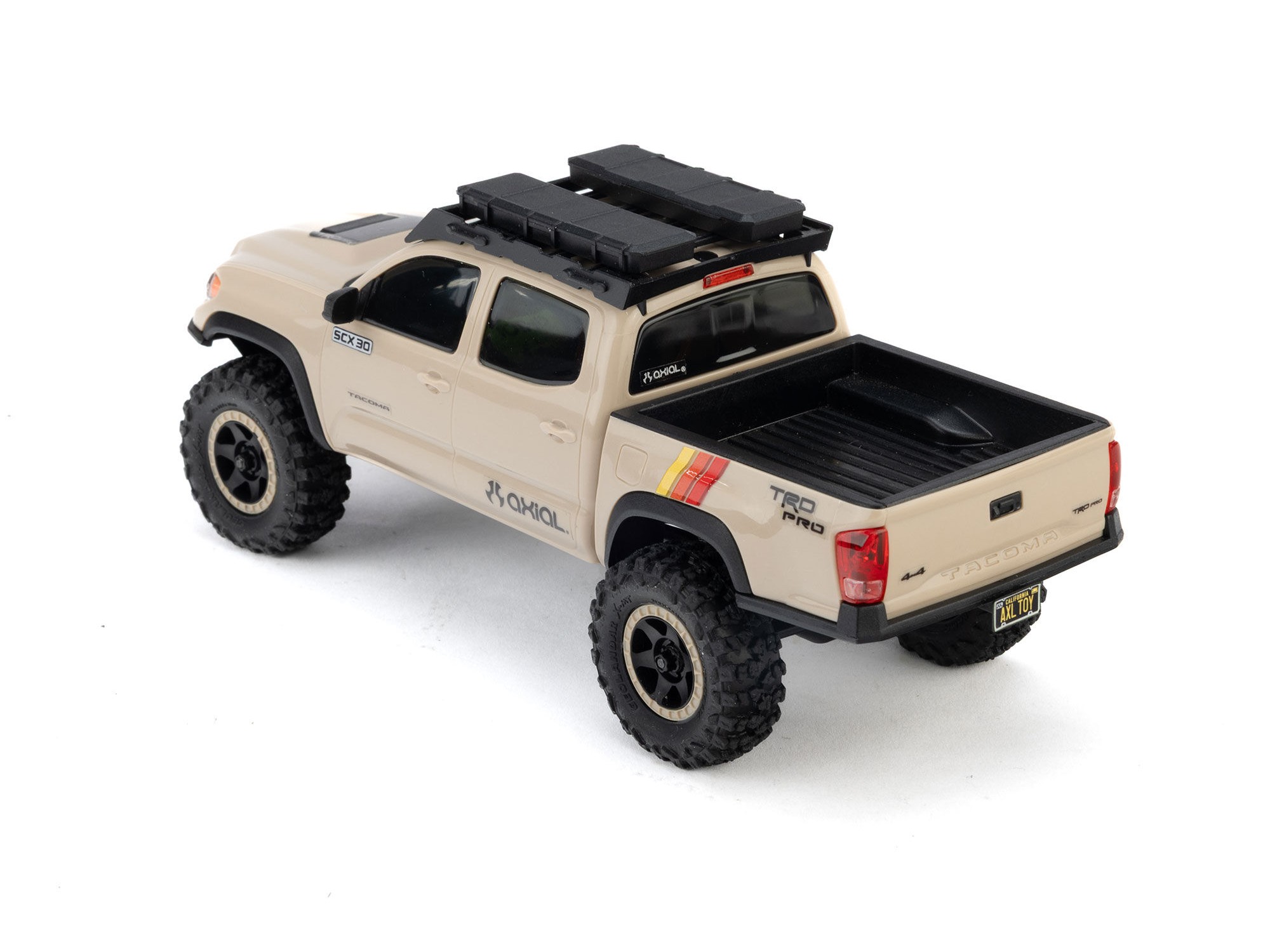 Axial 1/30 SCX30 Toyota Tacoma TRD Pro Overland Edition 4X4 RTR Brushed Rock Crawler, Tan - 6