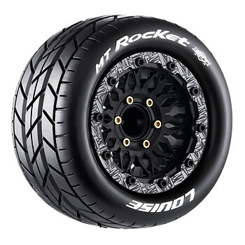 LOUISE RC WORLD L-T3307SX Däck & Fälg MT-ROCKET 1/10 MAXX Soft MFT (Lös 12, 14 & 17mm Hex) (2)