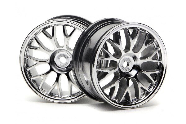 HPI HP3712 Mesh Wheel 26Mm (Chrome)(1Mm Offset)