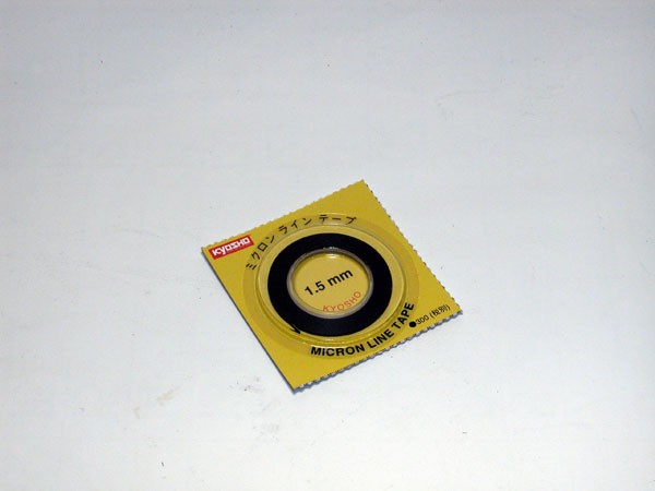 Kyosho 1842BK Black Micron Tape 1.5mm x 5m Kyosho