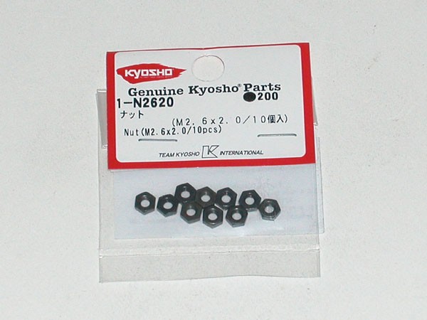 Kyosho 1-N2620 Nuts M2.6 x2.0mm (10) Kyosho