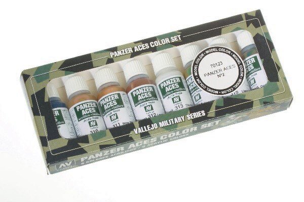 VALLEJO 70123 Panzer Aces sæt no. 2 (8 farver)