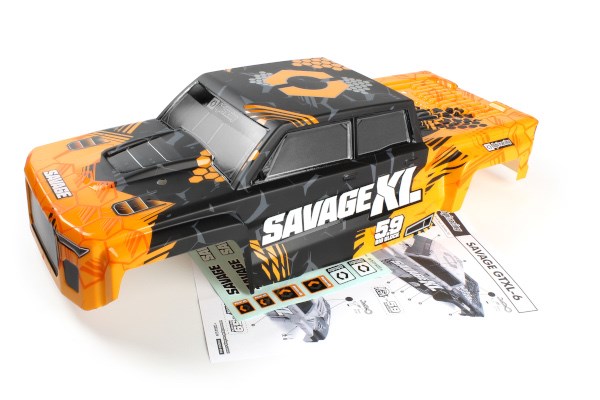 HPI HP160107 GTXL-6 Kingcab Painted Truck Body (Orange/Black)