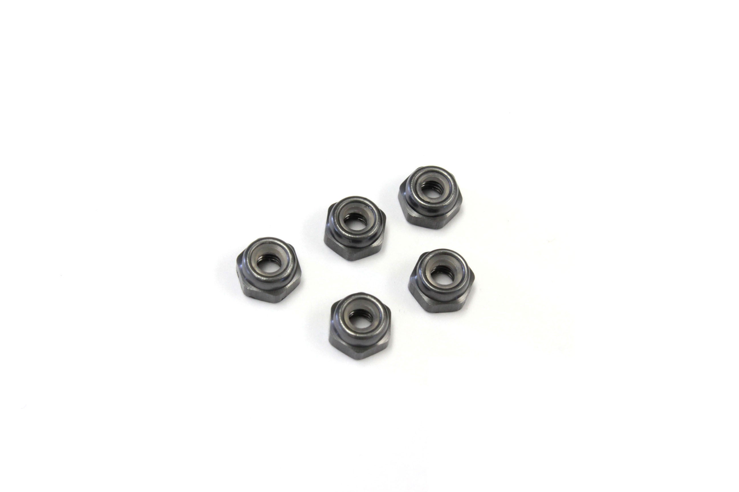 Kyosho 1-N2630NA-GM Alu Nylon Lock Nuts Gunmetal M2.6x3.0mm (5) Kyosho
