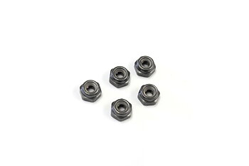 Kyosho 1-N2630NA-GM Alu Nylon Lock Nuts Gunmetal M2.6x3.0mm (5) Kyosho